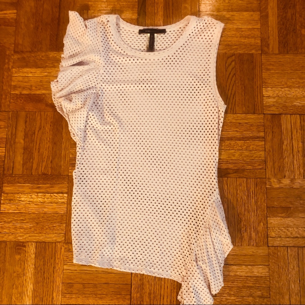 Sexy powder pink BCBG blouse top size S